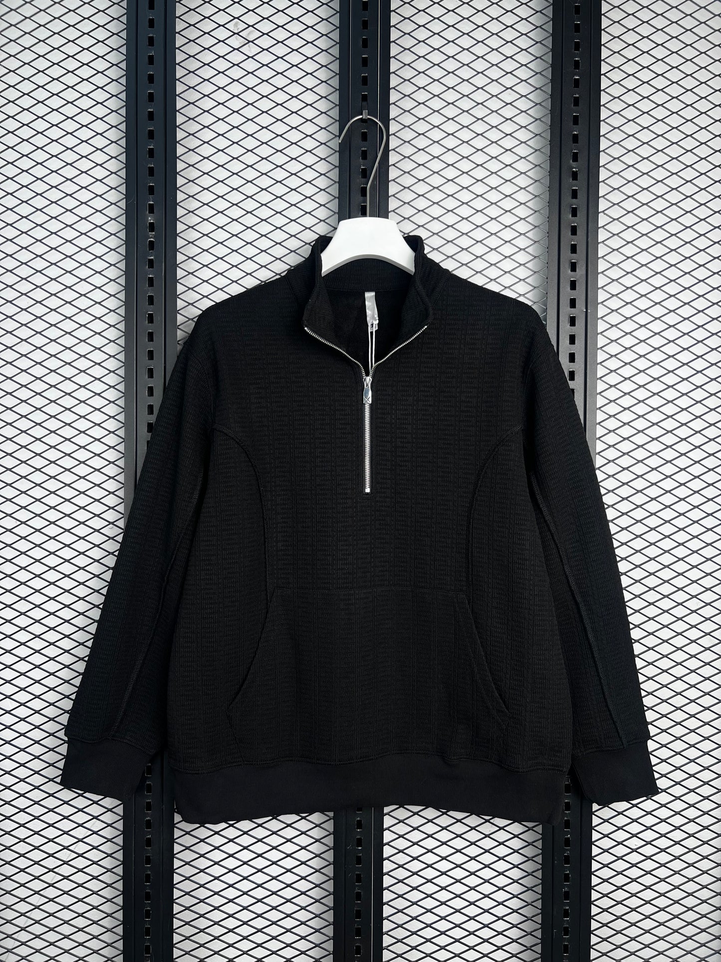 Men’s quarter zip knit shirt