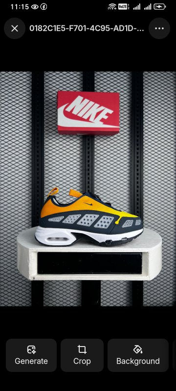 Cushioned-sole runner with perforated grey side panels