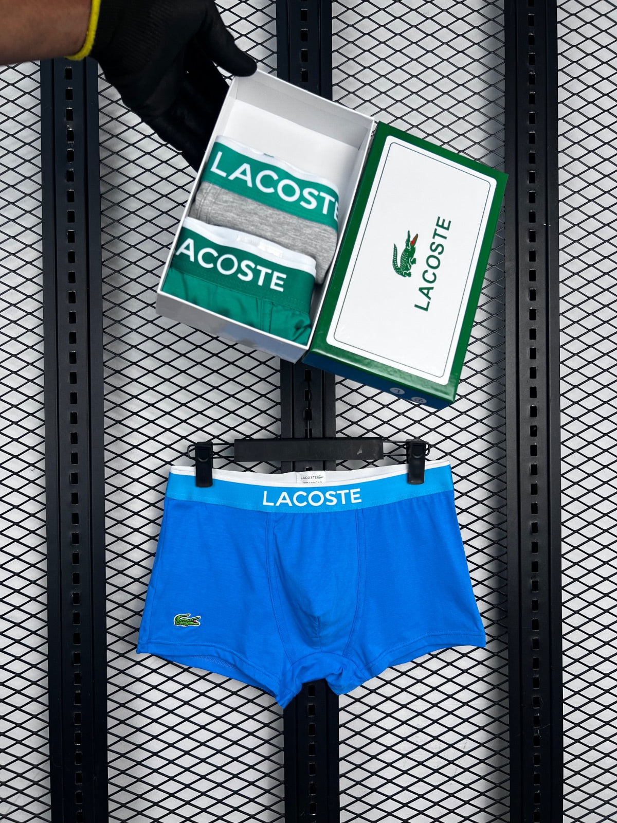 Contrast-waistband cotton stretch boxer briefs three-pack