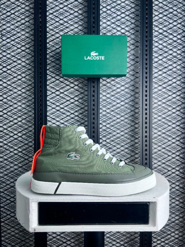 Textured corduroy high-top in olive