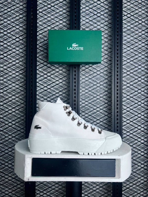 Leather high-top in white