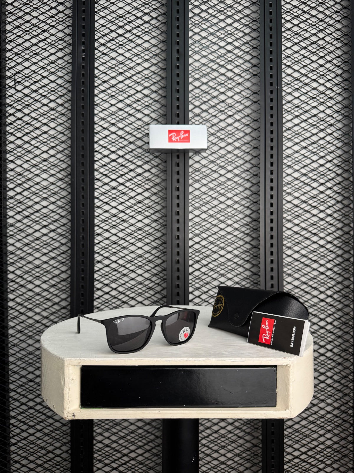 Polarized dark lens matte black round sunglasses
