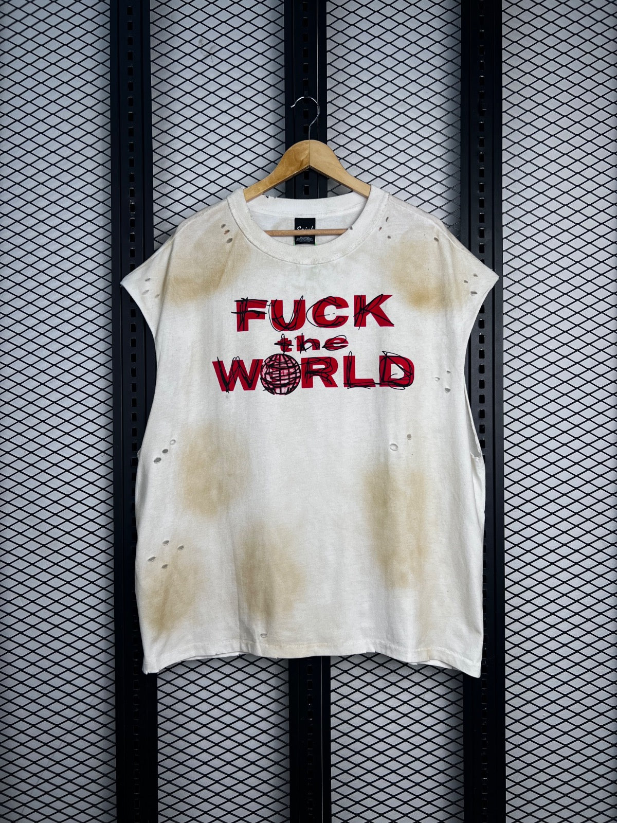 Fuck the world T shirt CVT-33#