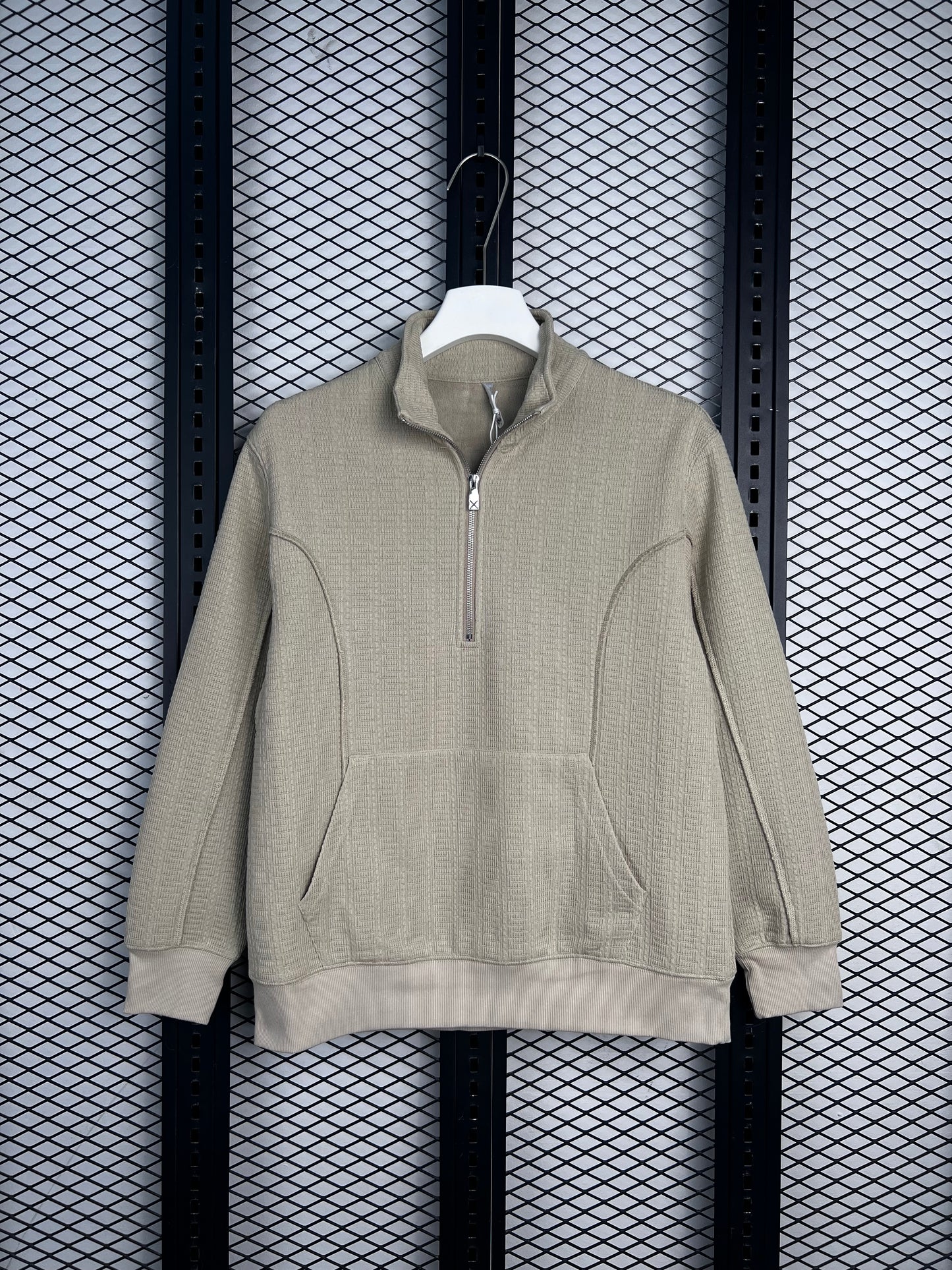 Men’s quarter zip knit shirt