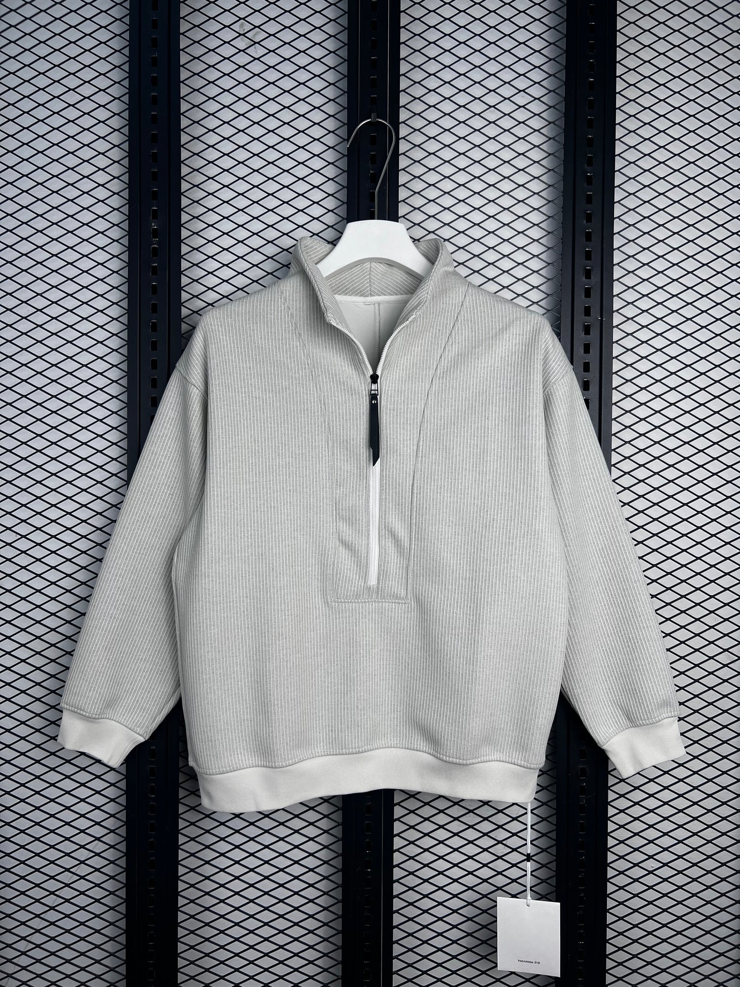 Men’s quarter zip knit shirt