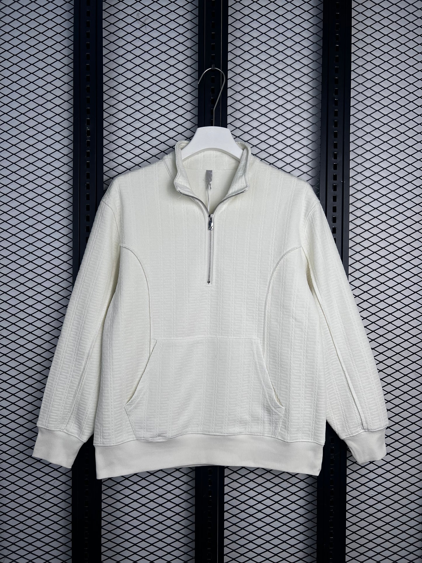 Men’s quarter zip knit shirt