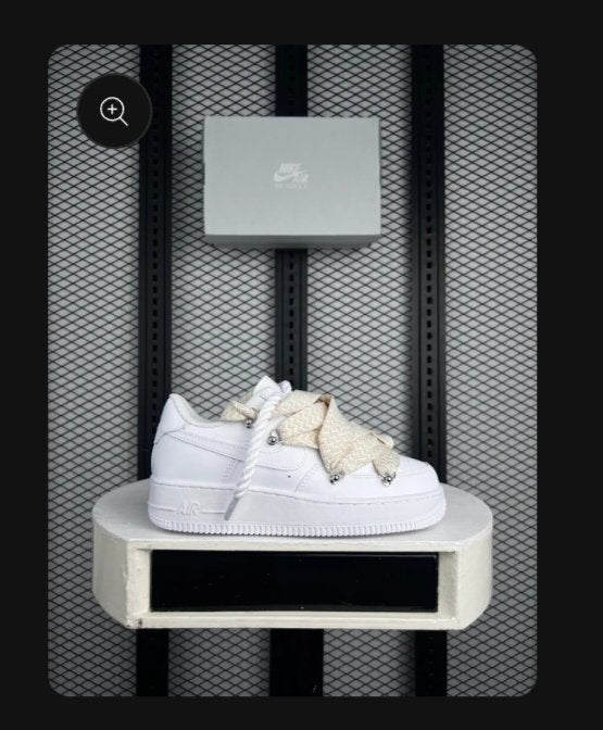 Low-top sneaker White Cream Rope Laces