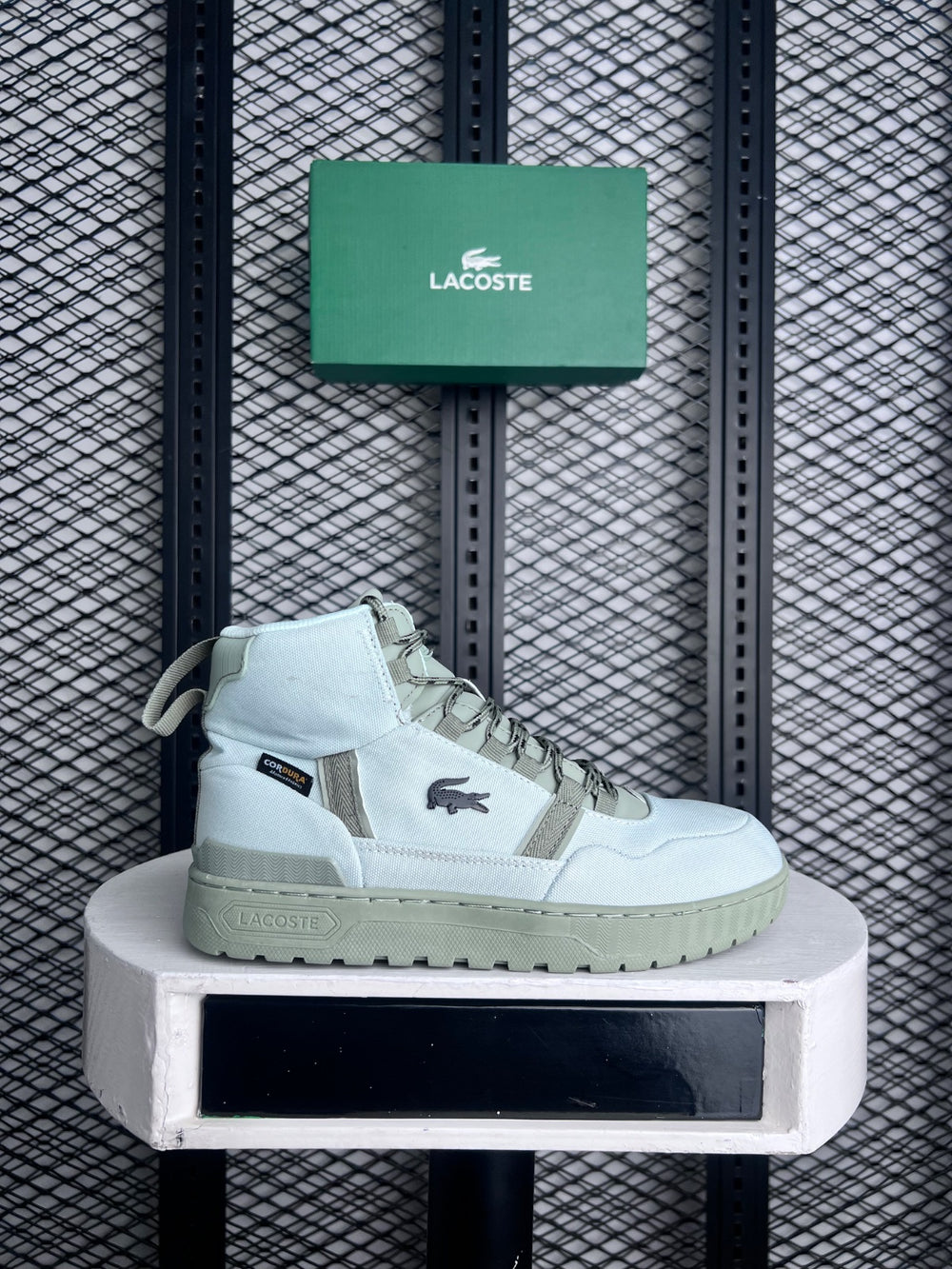Lug-sole high-top sneaker boots with Cordura panels