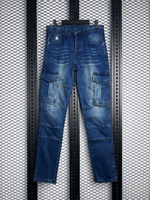 Raw Cargo Jeans Medium Blue