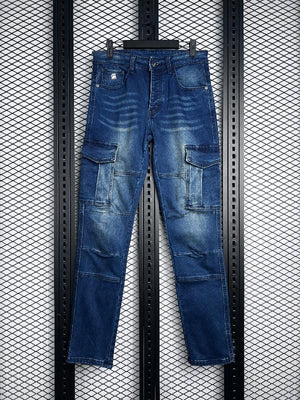Raw Cargo Jeans Medium Blue