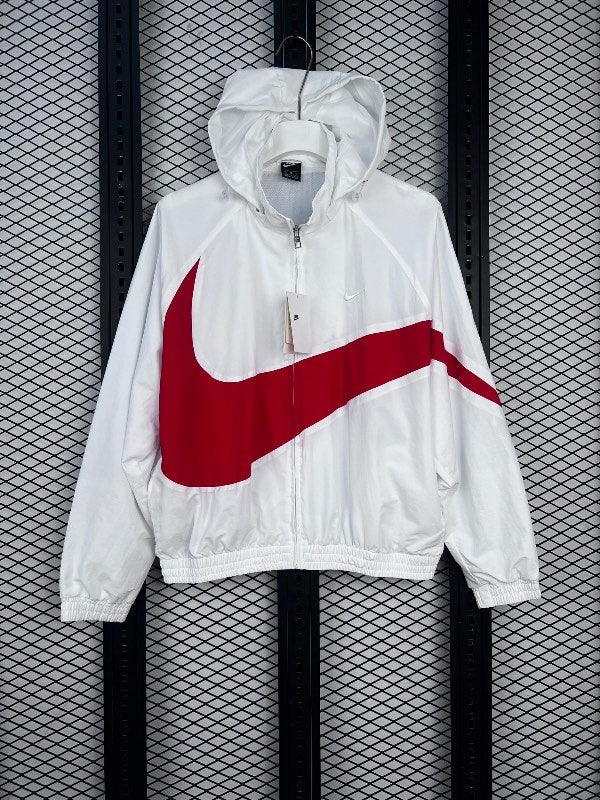 Woven Jacket White Red