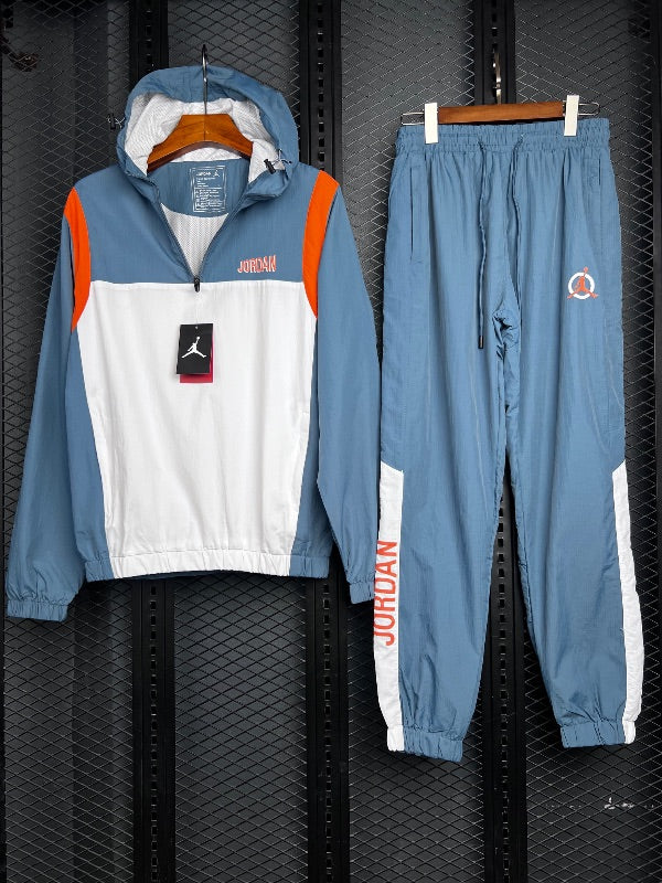 Colorblock Jacket Navy Blue White