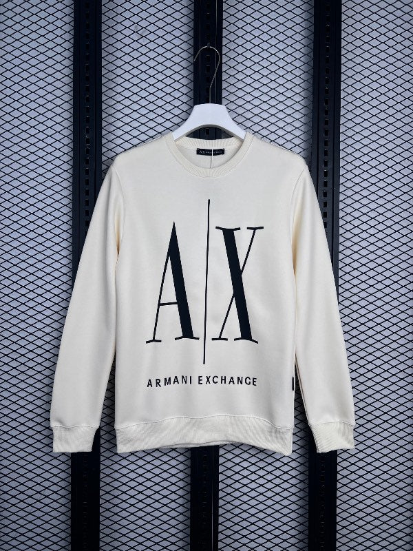 Exchange Logo Sweatshirt Cream White