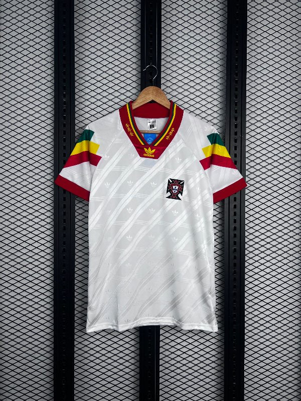 Portugal Away Jersey White Red Yellow Green