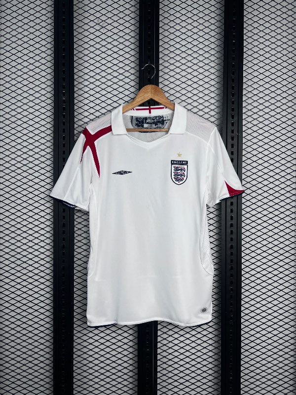 Jersey England Home White Red