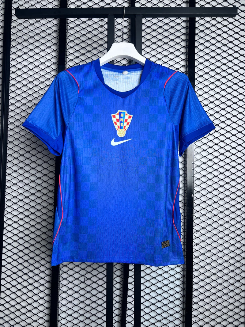 Royal blue short-sleeve jersey with red piping