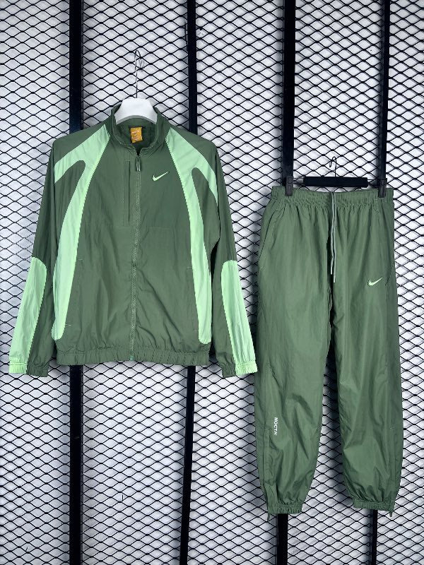 X Drake Northstar Nylon Tracksuit in Oil Green
