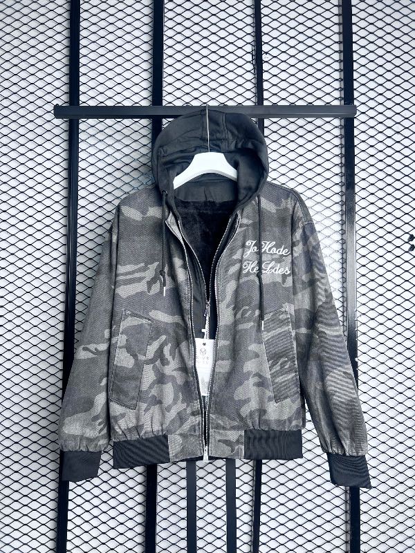 Hoodie jacket brown end black