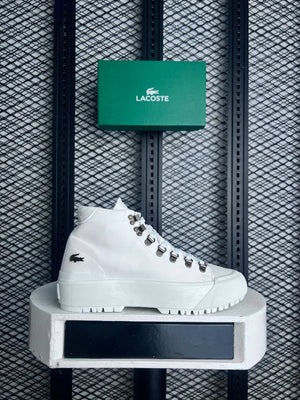 Leather high-top in white