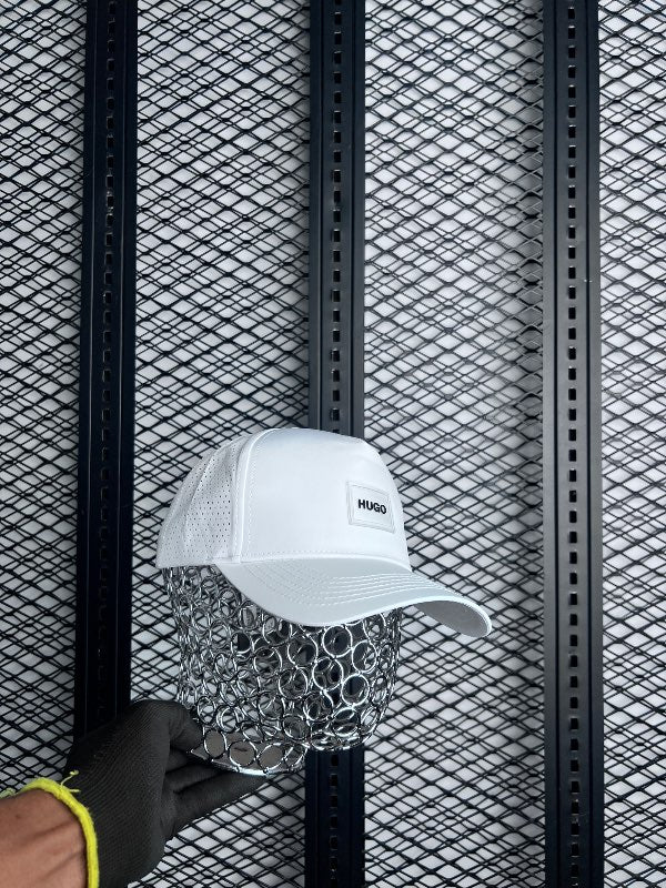 Cap white with black logo
