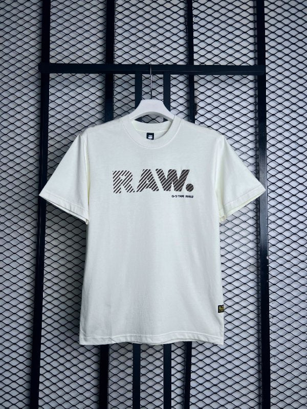 Raw t shirt cream white