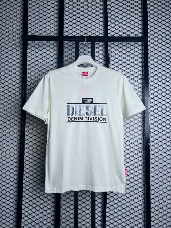 Denim t shirt cream white