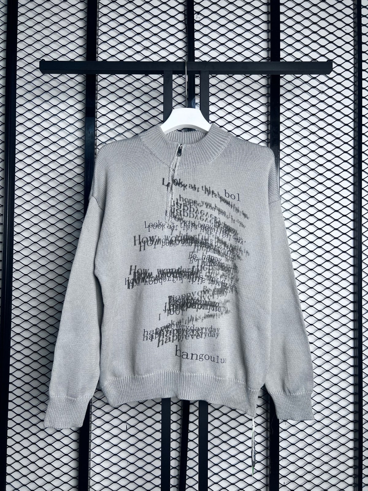 Sweater hoodie Grey plane 68091#1