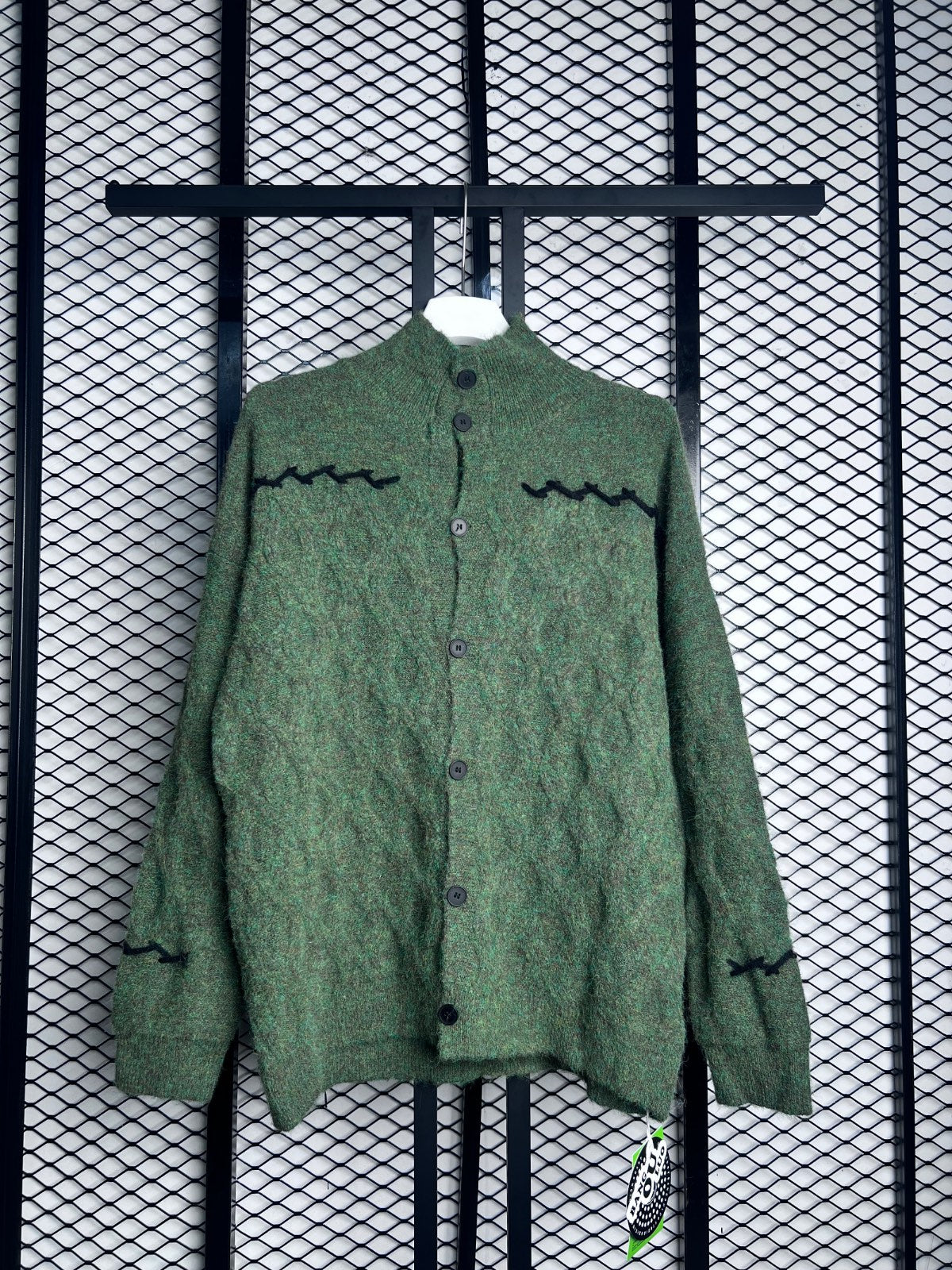 Sweater hoodie green plane A017#1