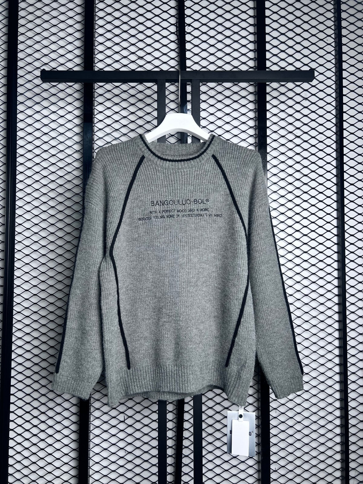 Sweater hoodie dark Grey plane 6062#1