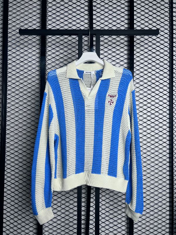 Sweater hoodie white end blue ABORFEND