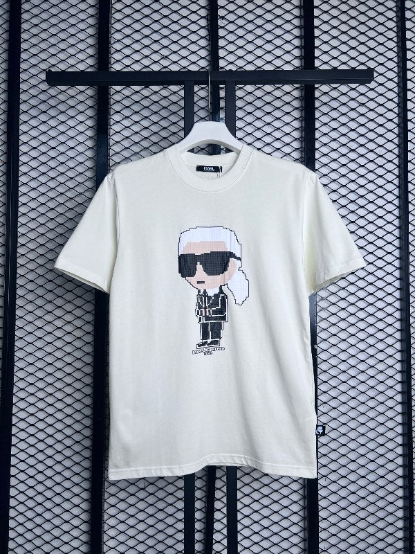 T shirt cream white W698