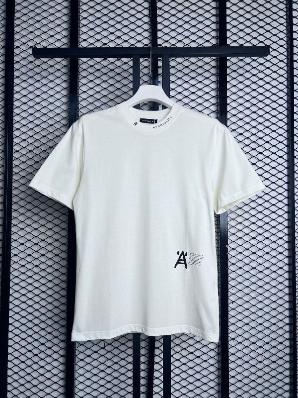 T-shirt cream white Hydraulic w701#