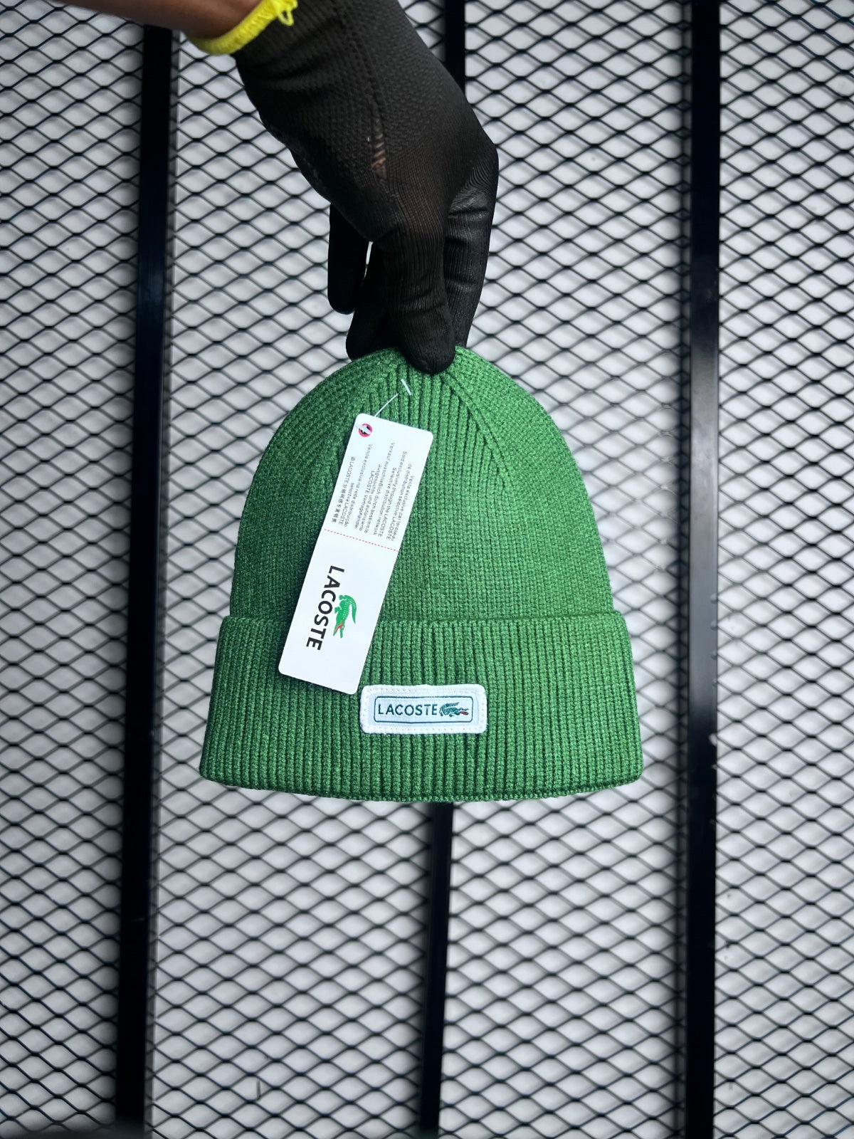 Beanie light green with white small logo
