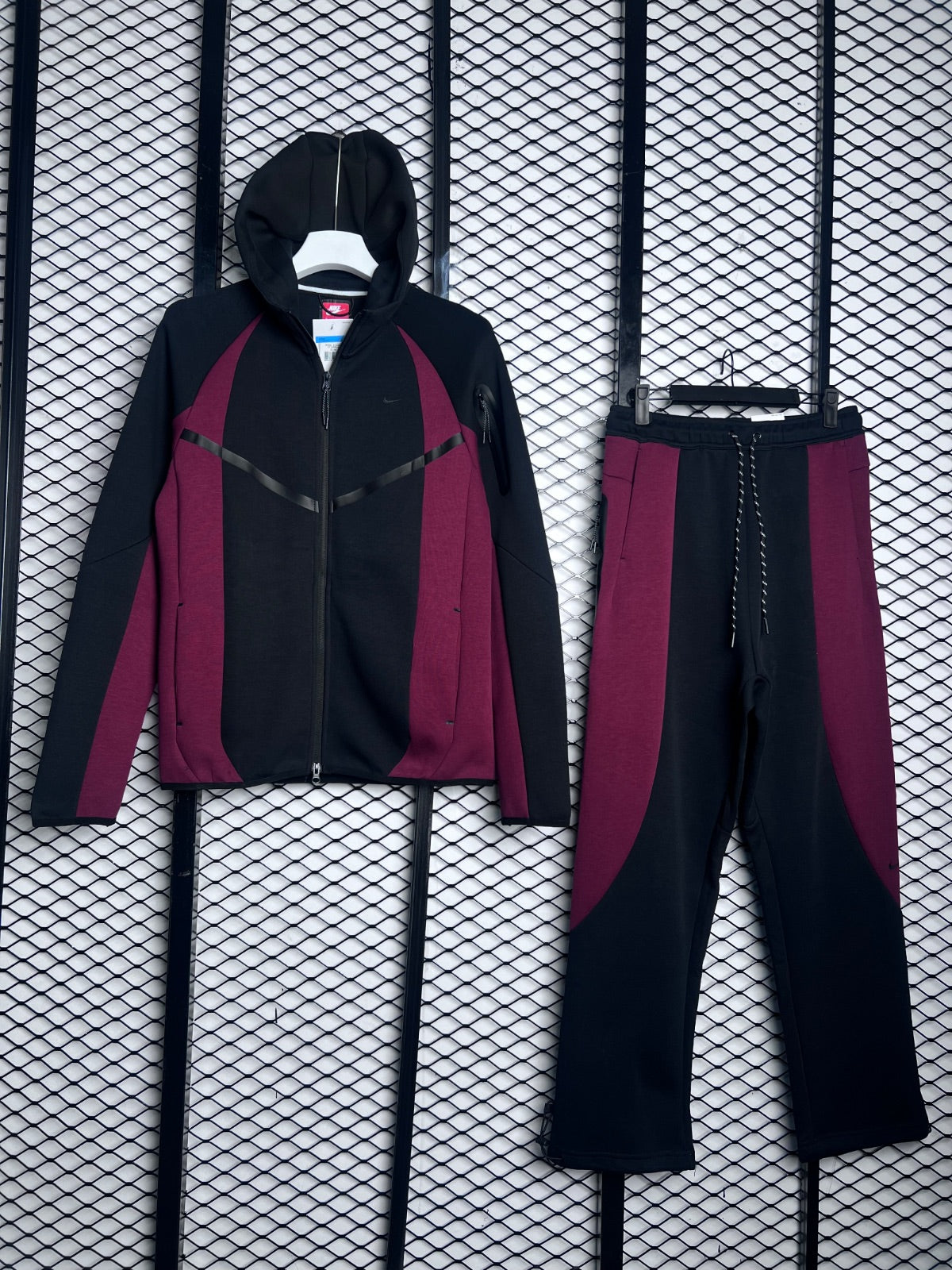 Black with maroon Tracksuit IF1326