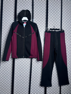 Black with maroon Tracksuit IF1326