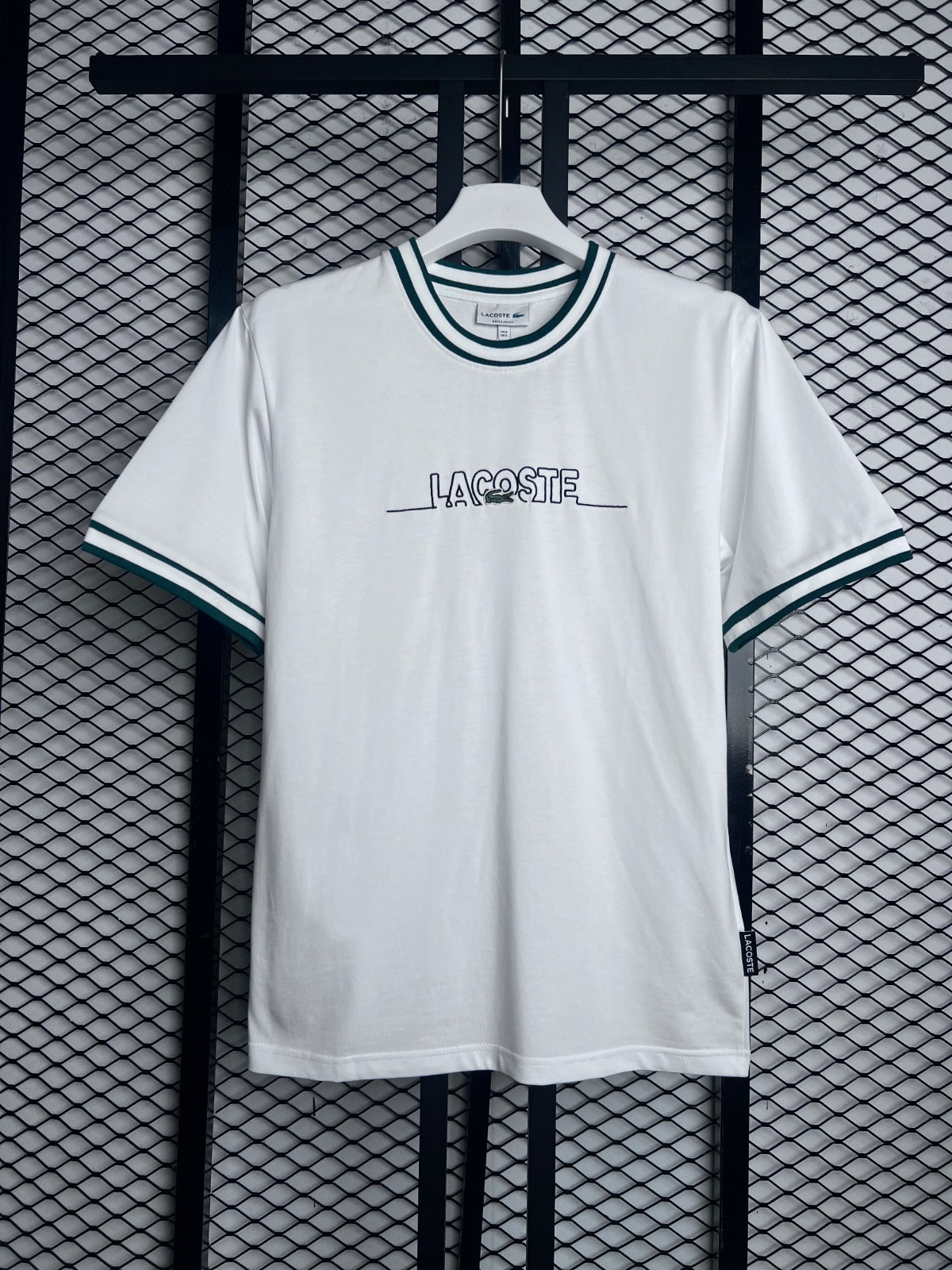 White t  shirt with green
