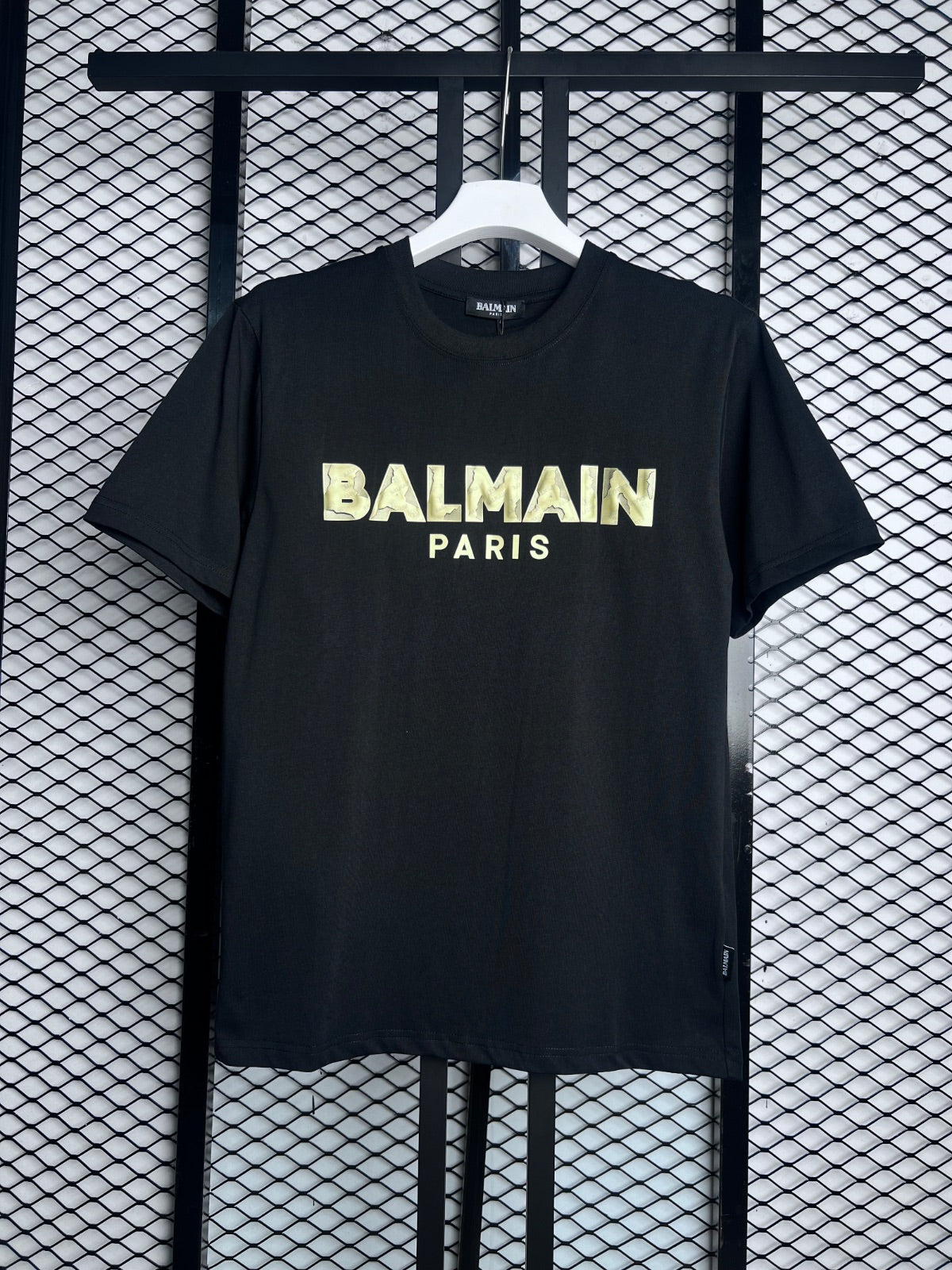 T shirt black with gold w196#